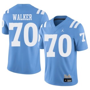 Light Blue #70 The Bruins Men Caleb Walker Player College Football Jerseys 875942-581