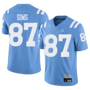 Light Blue #87 College Football Dylan Sims Bruins Mens University Jerseys 772407-512