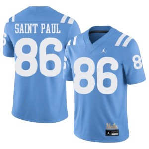 Light Blue College Football 2026-27 Men Westwood Bruins #86 Jalen Saint Paul Jersey 788798-515