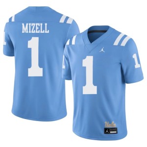 Light Blue Men's Replica Aidan Mizell UCLA College Football #1 Jersey 789690-843