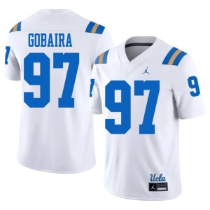 White Replica Mighty Bruins Men's Aiden Gobaira #97 College Football Jersey 315534-448