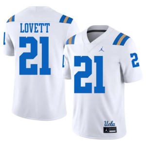 White Bruins Stitched Dante Lovett College Football #21 Men's Jersey 501296-546