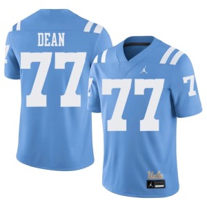 Light Blue Mens UCLA JD Dean College Football 2026 #77 Jerseys 231792-824