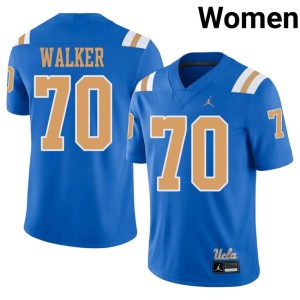 Blue College Football Women Caleb Walker Bruin Alumni #70 Jersey 874688-837