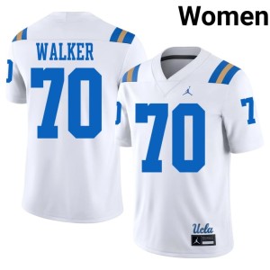 White Caleb Walker NCAA Mighty Bruins College Football Women #70 Jerseys 134291-698