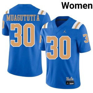 Blue Game Joe Bruin Halakilangi Muagututi'a #30 Women's College Football Jersey 596964-864