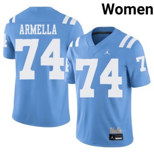 Light Blue Mighty Bruins #74 College Football Julian Armella University Women's Jersey 148705-210