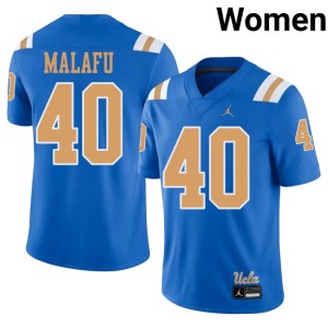 Blue Women's Mone Malafu College Football Westwood Bruins #40 Stitched Jerseys 399249-856