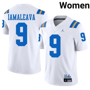 White Womens Player Joe Bruin College Football #9 Nico Iamaleava Jersey 940352-154
