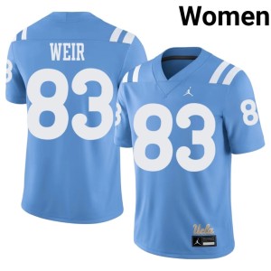 Light Blue Bruins #83 Women College Football Russell Weir 2026-27 Jersey 612847-903