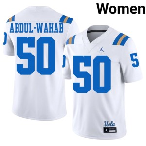 White Bruins Women Salem Abdul-Wahab #50 Game College Football Jerseys 816674-710