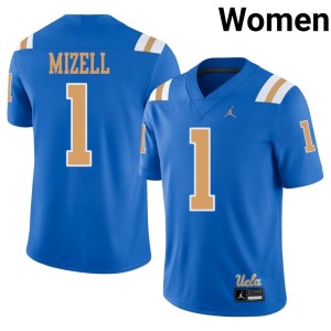 Blue #1 Women's College Football Bruins Stitched Aidan Mizell Jersey 936491-777