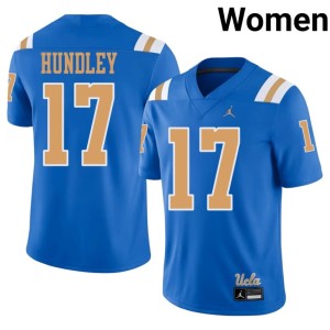 Blue #17 Joe Bruin Brett Hundley Replica Women's College Football Jersey 262722-683