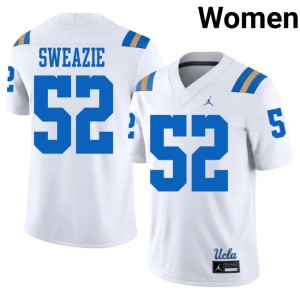 White Bruins Carter Sweazie University Women's #52 College Football Jersey 436353-998