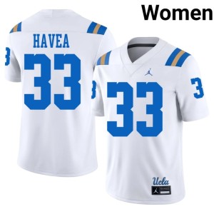 White #33 College Football Women Dallin Havea Westwood Bruins 2026-27 Jerseys 737038-946