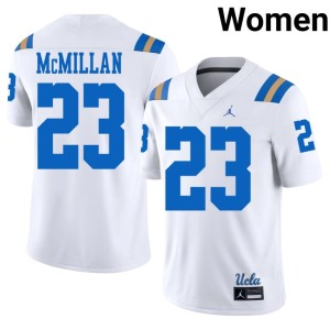 White #23 UCLA Jhase McMillan University College Football Women Jerseys 732834-929