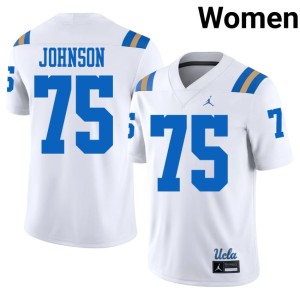 White #75 University College Football Women Nehemiah Johnson The Bruins Jerseys 830005-347