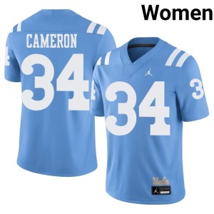 Light Blue NCAA Paul Cameron College Football #34 The Bruins Women Jerseys 773344-767