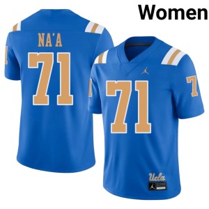 Blue Women's College Football #71 Player Sean Na'a UCLA Jersey 631388-592