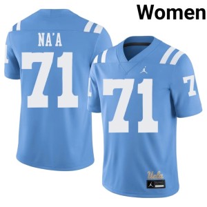 Light Blue College Football University UCLA Bruins Womens Sean Na'a #71 Jersey 468125-194