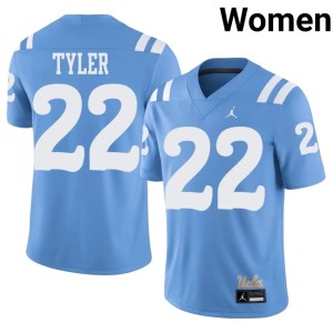 Light Blue College Football #22 Limited Women Wendell Tyler Mighty Bruins Jersey 810336-659