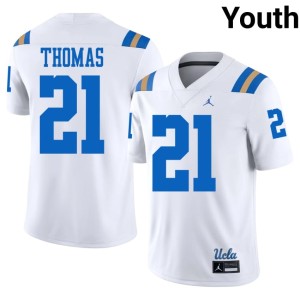 White Westwood Bruins #21 NCAA Jaivian Thomas Youth College Football Jersey 829585-806