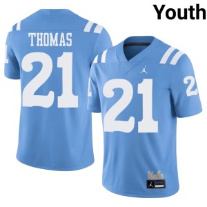 Light Blue College Football Embroidery #21 Youth Westwood Bruins Jaivian Thomas Jerseys 940012-387