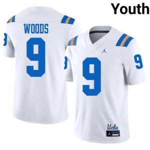 White Youth Westwood Bruins Jalen Woods #9 Player College Football Jerseys 740691-376