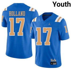 Blue Youth #17 College Football Game UCLA Bruins Lucien Holland Jerseys 646551-138