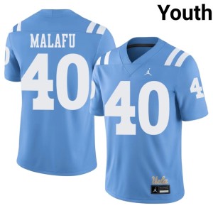 Light Blue Youth College Football Limited Mone Malafu #40 Mighty Bruins Jersey 862963-438