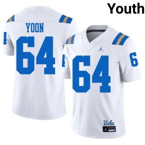 White #64 Stitched College Football Sam Yoon Youth Westwood Bruins Jersey 768186-346
