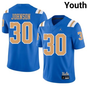 Blue Youth College Football #30 Alumni Joe Bruin Zeke Johnson Jerseys 391214-837