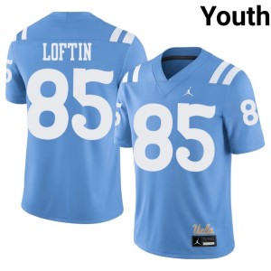 Light Blue College Football Brayden Loftin Stitched #85 UCLA Youth Jersey 337165-176