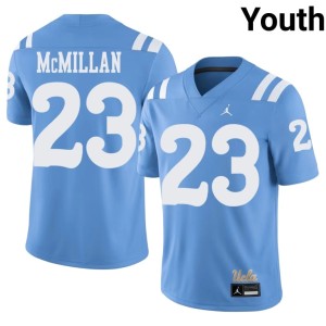 Light Blue Official #23 Bruin College Football Jhase McMillan Youth Jerseys 749770-969