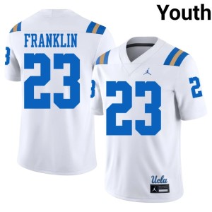White Youth Game #23 College Football Johnathan Franklin Bruin Jersey 720523-909