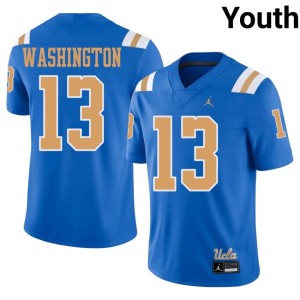 Blue #13 College Football Bruin Kenny Washington Official Youth Jerseys 137663-233