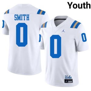 White Bruin College Football #0 Alumni Leland Smith Youth Jerseys 724996-950