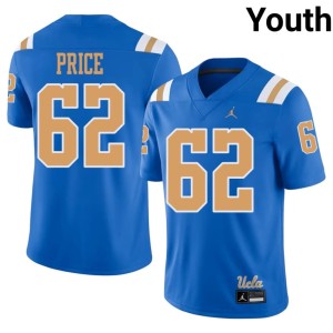 Blue #62 UCLA Game Youth College Football Michael Price Jersey 441351-305