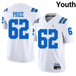 White #62 College Football Embroidery UCLA Bruins Youth Michael Price Jersey 257381-853