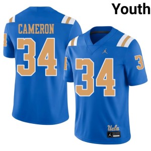 Blue Player #34 College Football Paul Cameron Mighty Bruins Youth Jerseys 677582-814
