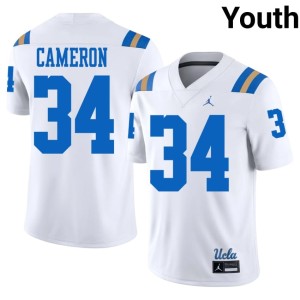 White Joe Bruin University #34 Youth College Football Paul Cameron Jerseys 262127-809