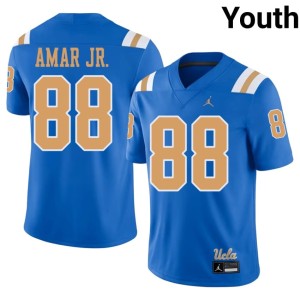 Blue Official Bruins Youth #88 Stevie Amar Jr. College Football Jerseys 296129-926