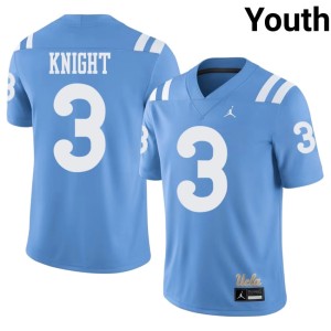 Light Blue College Football #3 Bruin Wayne Knight University Youth Jerseys 425467-164